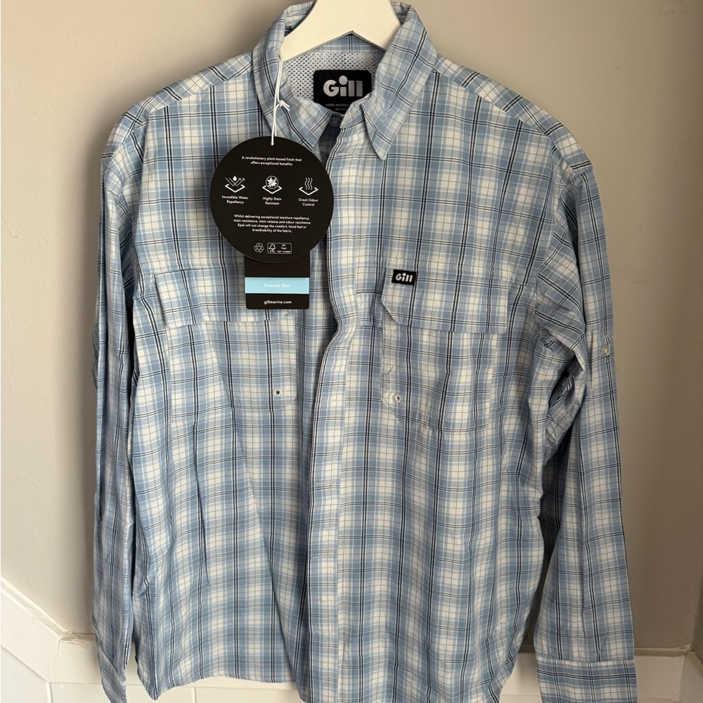 Gill Overton Light Blue Checkered Men's Shirt
